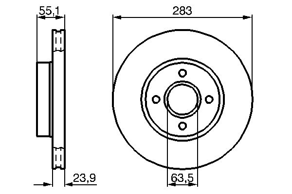 BOSCH 0 986 478 814 Brake Disc