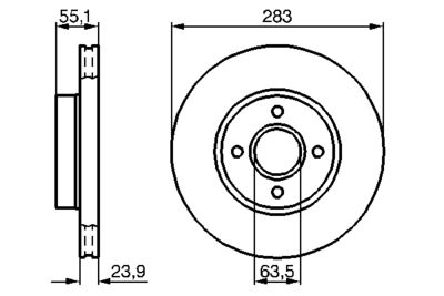 Brake Disc BOSCH 0 986 478 814