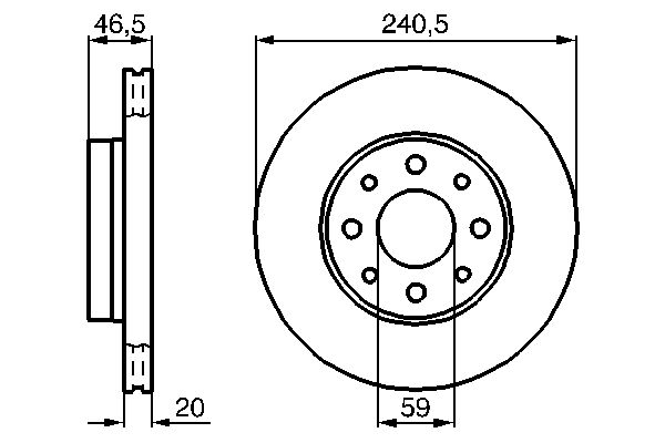 BOSCH 0 986 478 878 Brake Disc