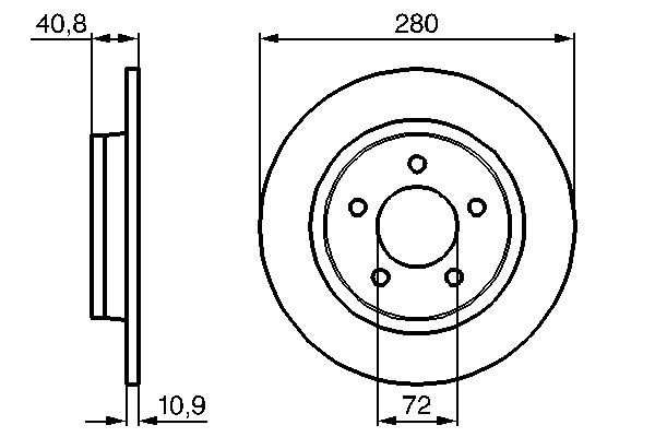BOSCH 0 986 479 181 Brake Disc