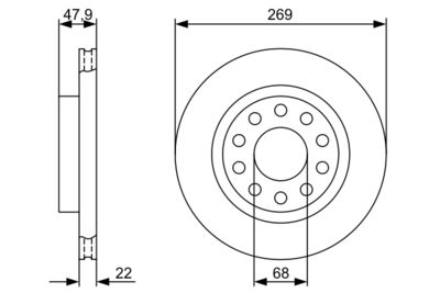 Brake Disc BOSCH 0 986 479 366