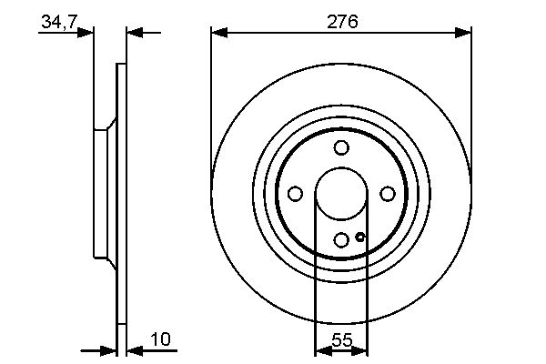 BOSCH 0 986 479 473 Brake Disc