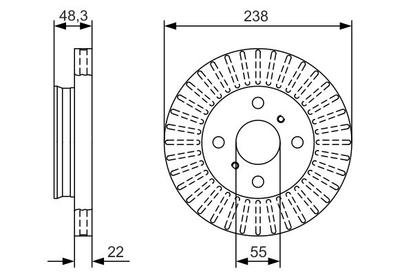 BOSCH 0 986 479 A63 Brake Disc