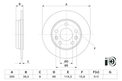Brake Disc BOSCH 0 986 479 H69