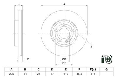 Brake Disc BOSCH 0 986 479 H74
