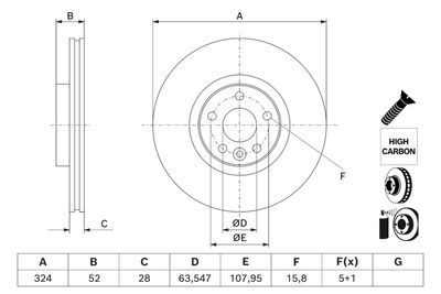 Brake Disc BOSCH 0 986 479 J41