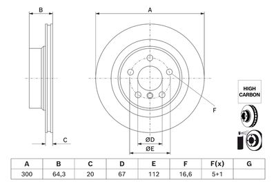 Brake Disc BOSCH 0 986 479 J70