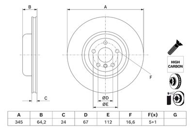Brake Disc BOSCH 0 986 479 J71