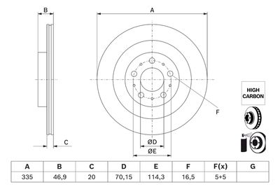 Brake Disc BOSCH 0 986 479 J78