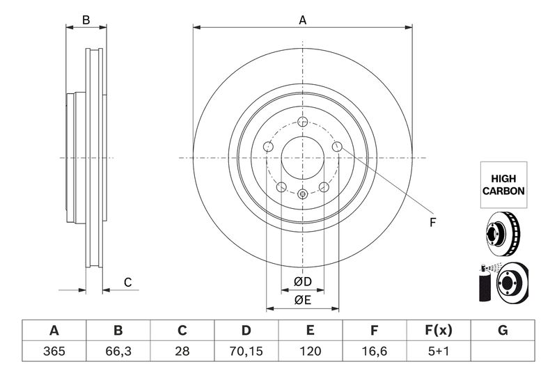 BOSCH 0 986 479 J99 Brake Disc