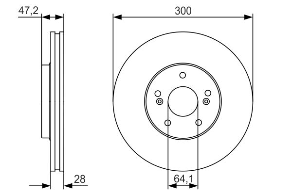 BOSCH 0 986 479 R47 Brake Disc