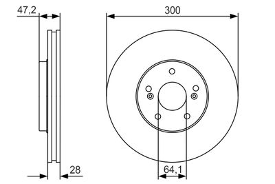 Brake Disc BOSCH 0 986 479 R47