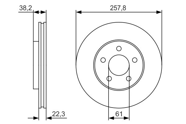 BOSCH 0 986 479 R56 Brake Disc