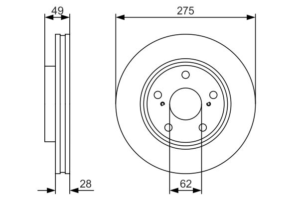 BOSCH 0 986 479 R58 Brake Disc