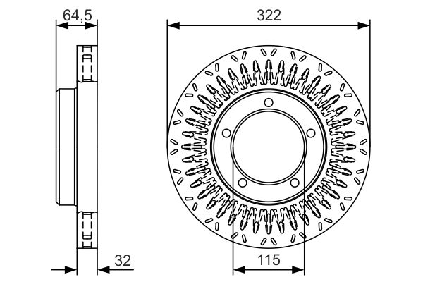 BOSCH 0 986 479 T27 Brake Disc