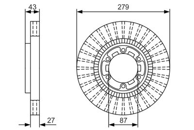 Brake Disc BOSCH 0 986 479 U06