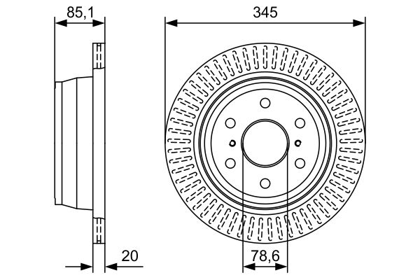 BOSCH 0 986 479 W32 Brake Disc