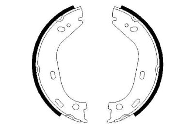 Brake Shoe Set, parking brake BOSCH 0 986 487 126