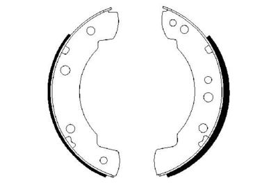 Brake Shoe Set BOSCH 0 986 487 232