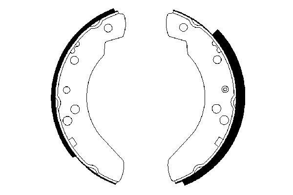 BOSCH 0 986 487 242 Brake Shoe Set