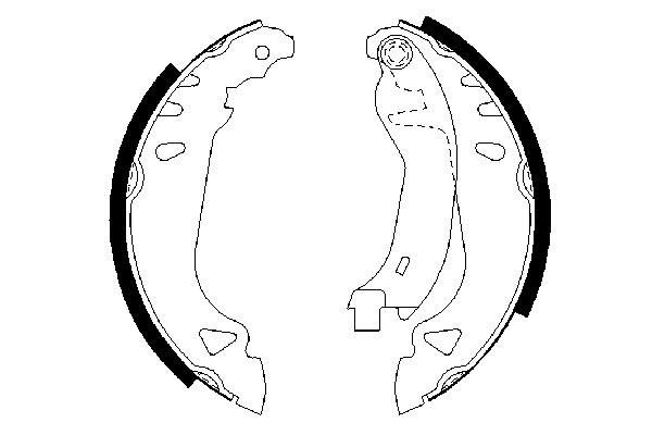 BOSCH 0 986 487 250 Brake Shoe Set