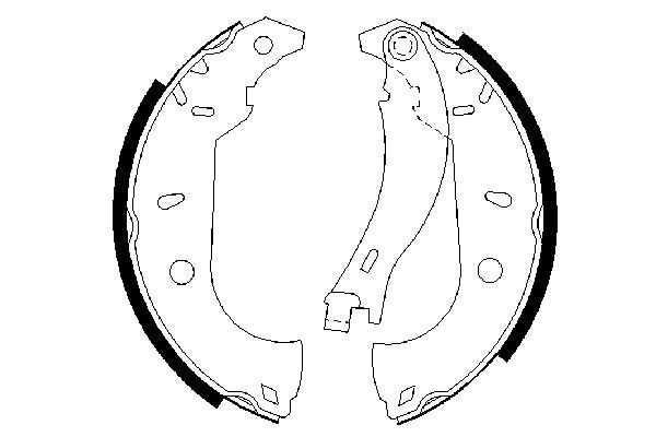 BOSCH 0 986 487 255 Brake Shoe Set