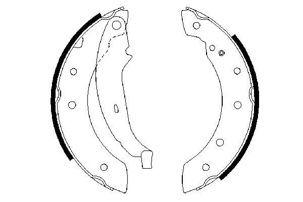 BOSCH 0 986 487 266 Brake Shoe Set