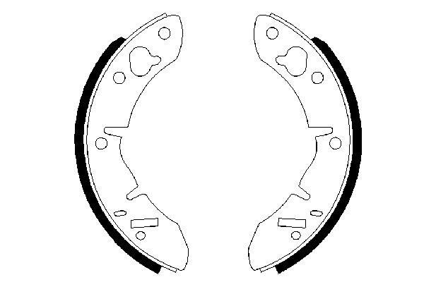 BOSCH 0 986 487 273 Brake Shoe Set