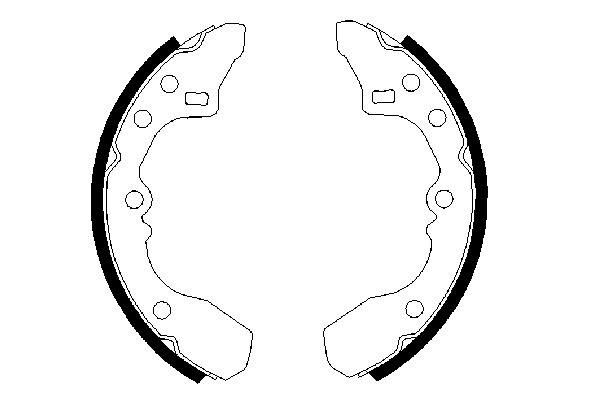 BOSCH 0 986 487 282 Brake Shoe Set