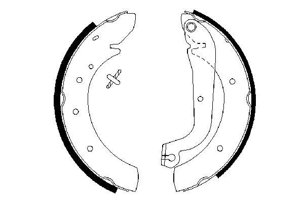 BOSCH 0 986 487 313 Brake Shoe Set