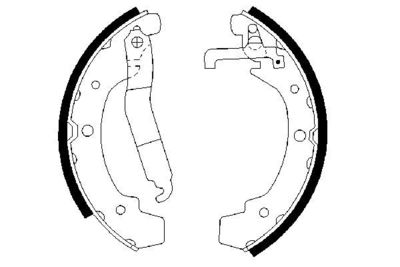 Brake Shoe Set BOSCH 0 986 487 318