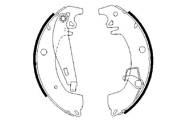 BOSCH 0 986 487 332 Brake Shoe Set