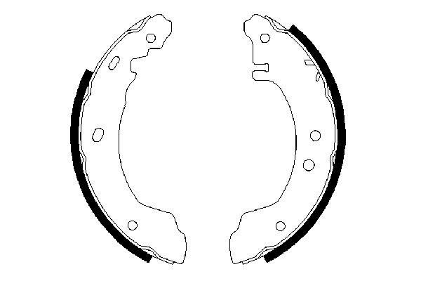 BOSCH 0 986 487 372 Brake Shoe Set