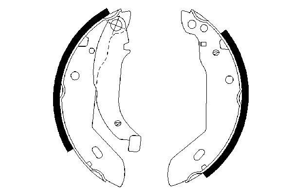 BOSCH 0 986 487 533 Brake Shoe Set