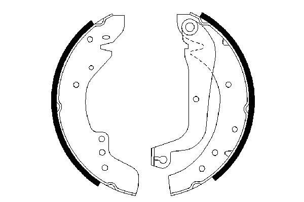 BOSCH 0 986 487 547 Brake Shoe Set