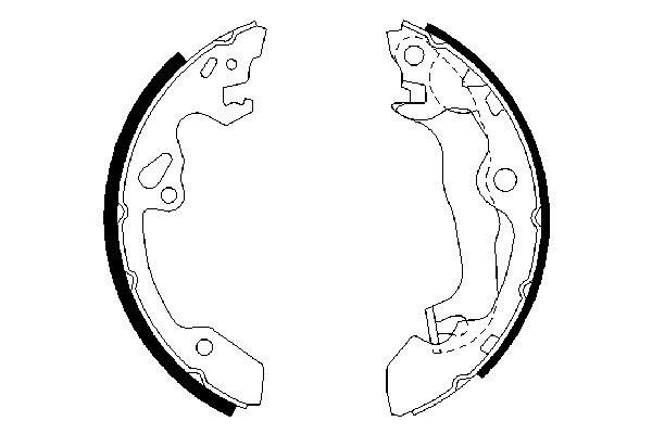 BOSCH 0 986 487 557 Brake Shoe Set