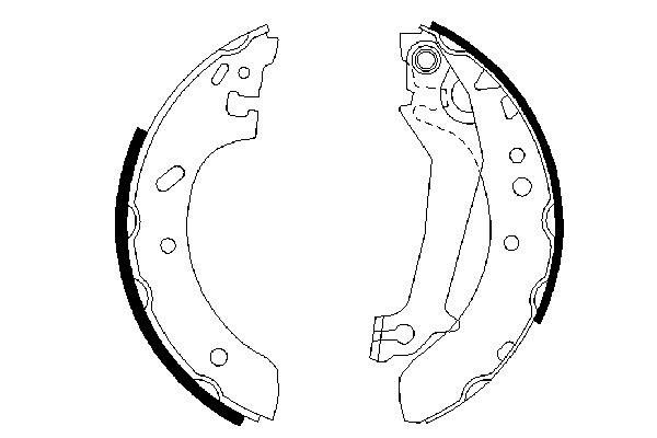 BOSCH 0 986 487 561 Brake Shoe Set
