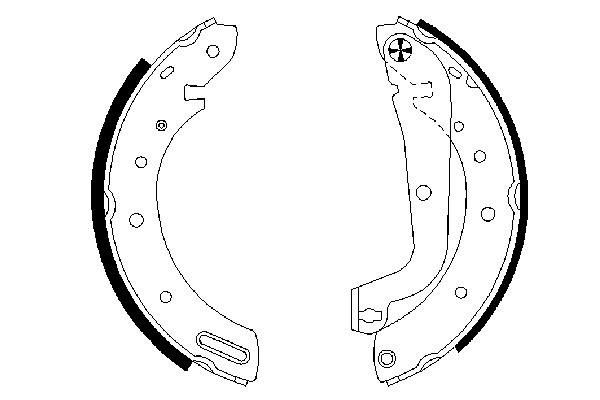 BOSCH 0 986 487 583 Brake Shoe Set