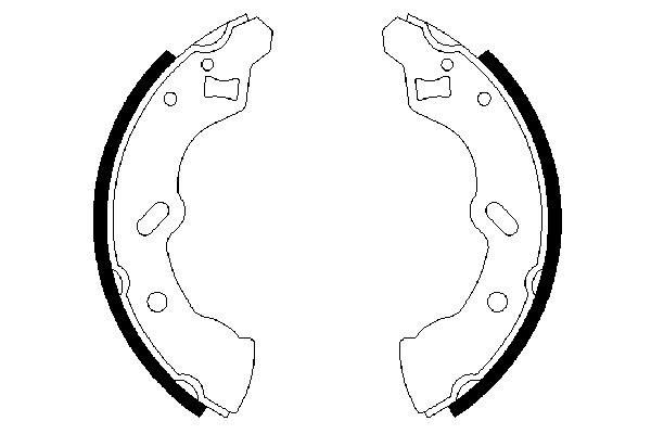 BOSCH 0 986 487 587 Brake Shoe Set