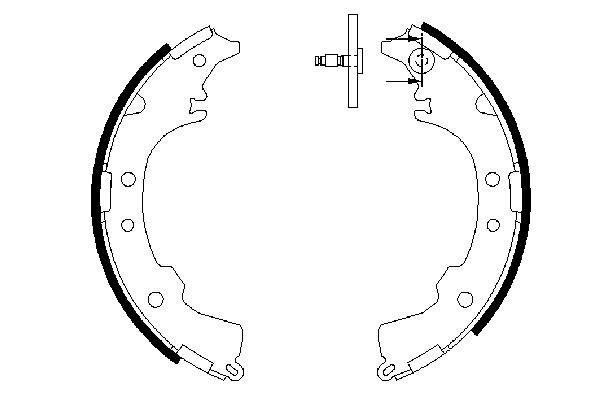 BOSCH 0 986 487 588 Brake Shoe Set