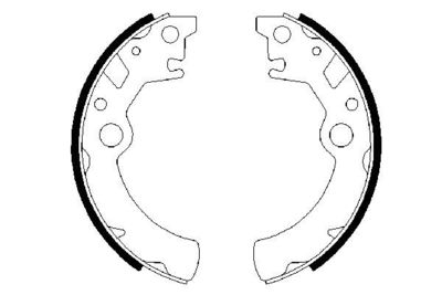 Brake Shoe Set BOSCH 0 986 487 593