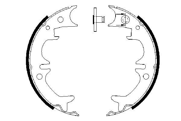BOSCH 0 986 487 602 Brake Shoe Set, parking brake