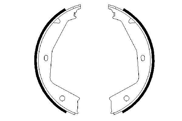 BOSCH 0 986 487 606 Brake Shoe Set, parking brake