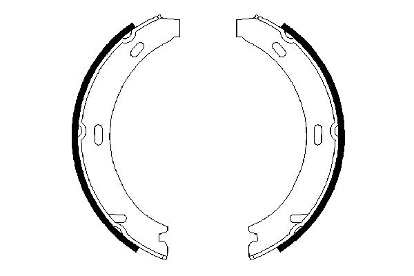 BOSCH 0 986 487 647 Brake Shoe Set, parking brake