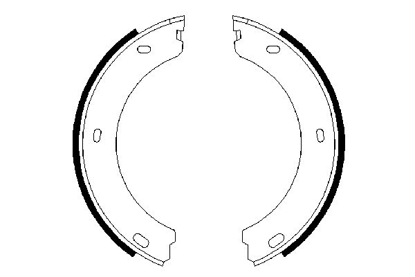 BOSCH 0 986 487 649 Brake Shoe Set, parking brake