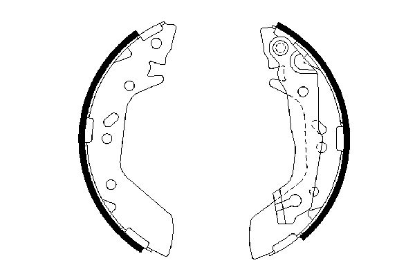 BOSCH 0 986 487 655 Brake Shoe Set