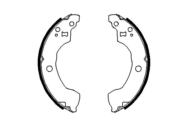 BOSCH 0 986 487 691 Brake Shoe Set