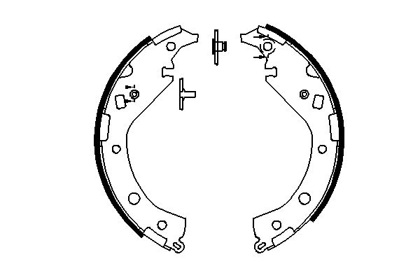 BOSCH 0 986 487 692 Brake Shoe Set