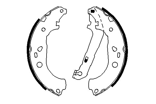 BOSCH 0 986 487 696 Brake Shoe Set