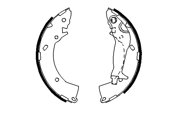 BOSCH 0 986 487 697 Brake Shoe Set